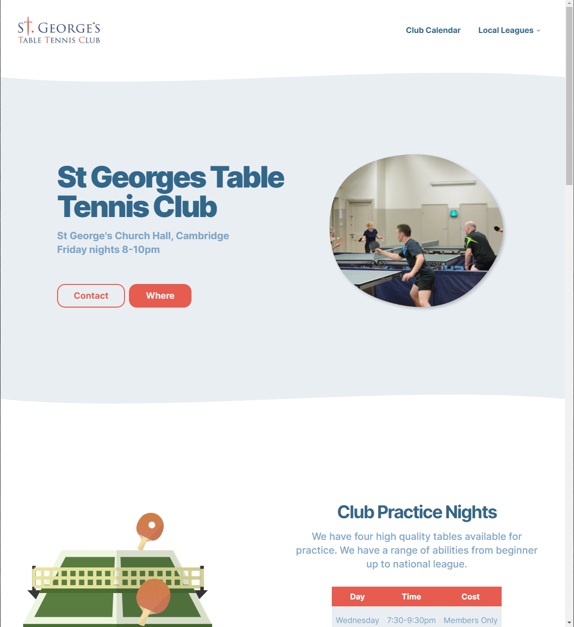 St Georges TTC Site screenshot